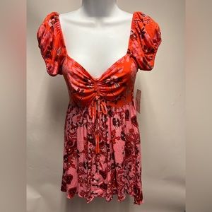 Free People Sunset Combo Babydoll Top NWT XS